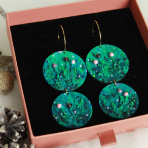 Satumetsä, XL -korvakorut (vihreä)