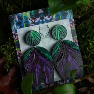 Nuppu -nappikorvakorut (XL, tumma lila)